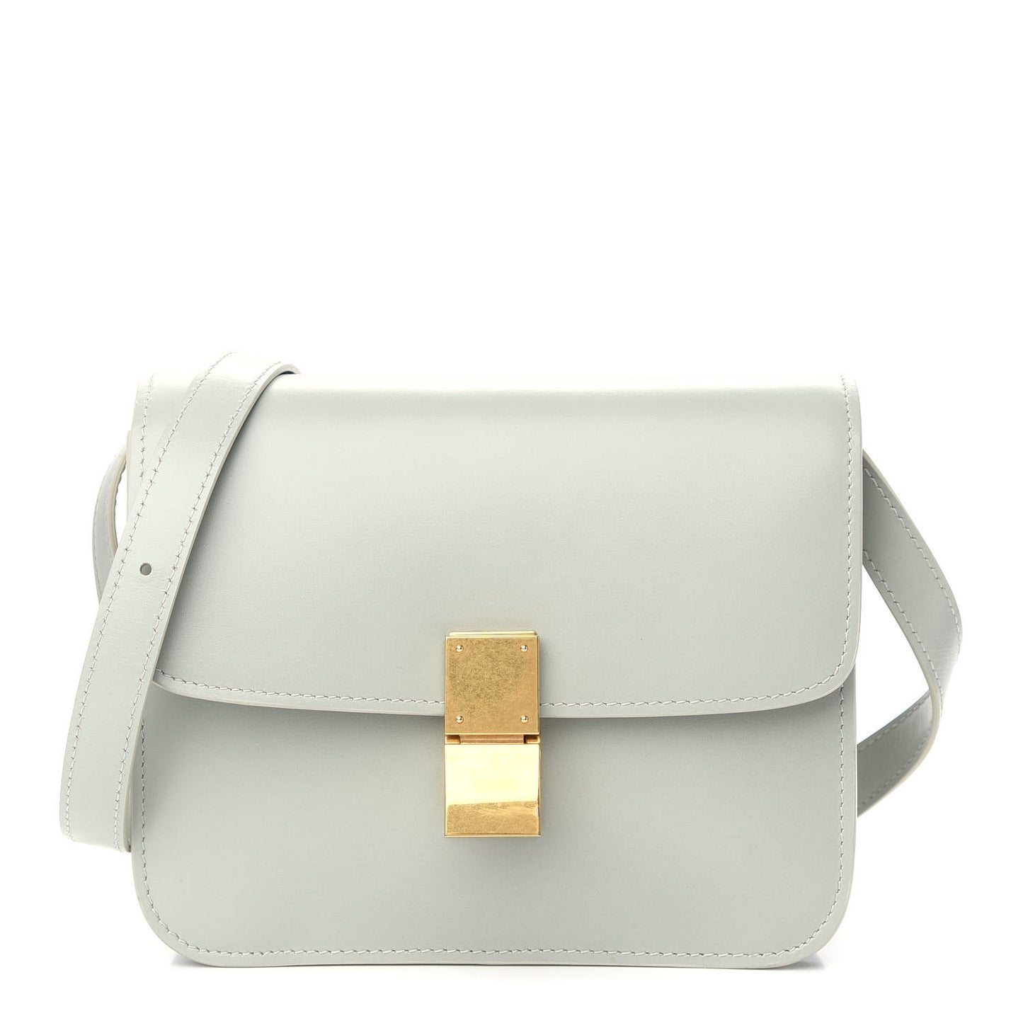 Box Calfskin Teen Classic Box Flap Bag Pastel Green