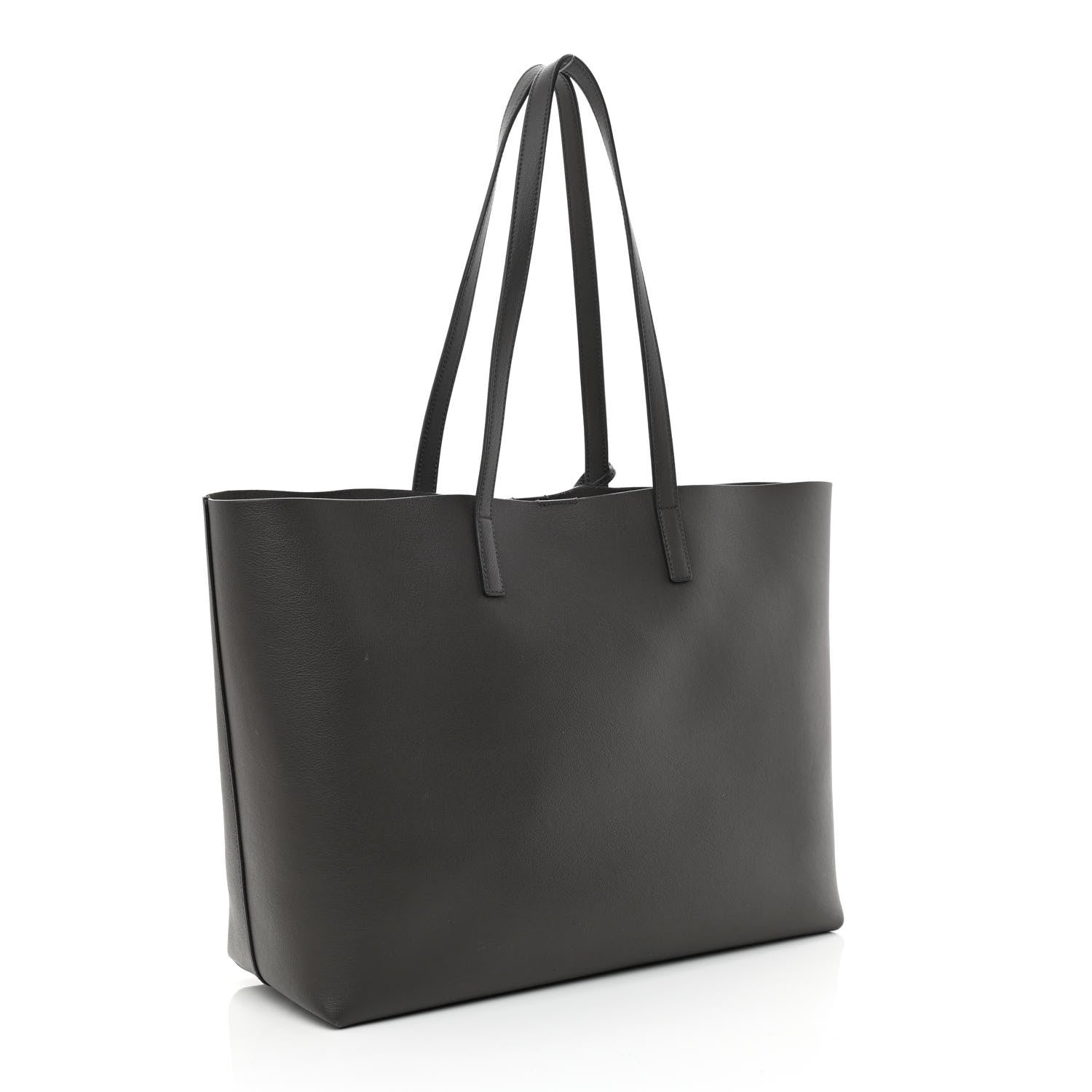 Saint Laurent Calfskin Large Shopping Tote Dark Grey 4 of 13