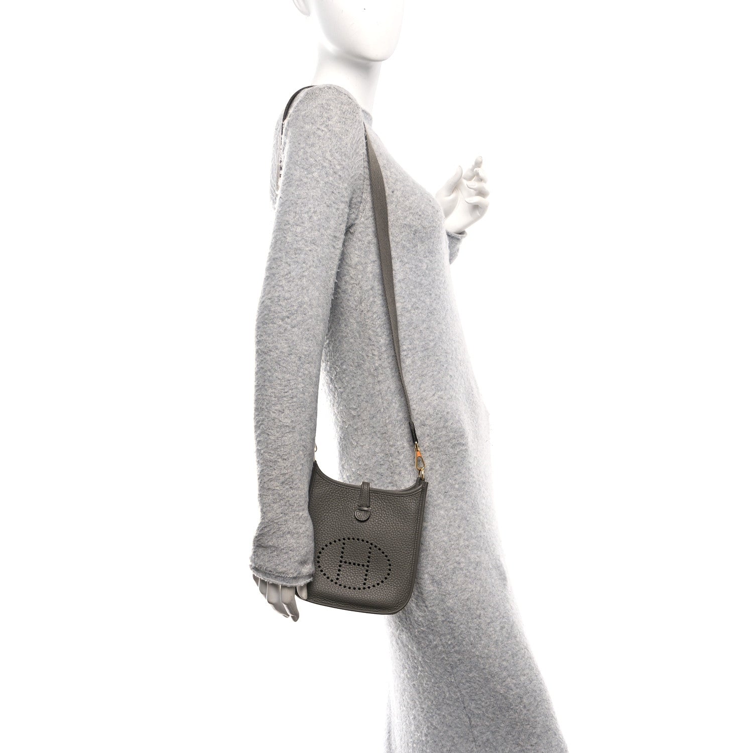 Hermes Taurillon Clemence Evelyne TPM Etain 2 of 11