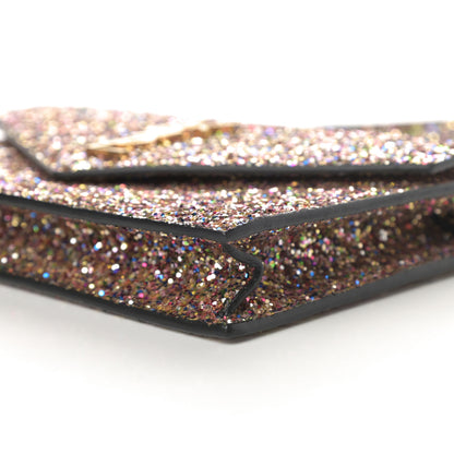 Saint Laurent Glitter Monogram Envelope Chain Wallet Multicolor 10 of 11