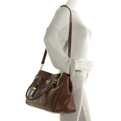 Prada Vitello Daino Tote Bruciato 2 of 12