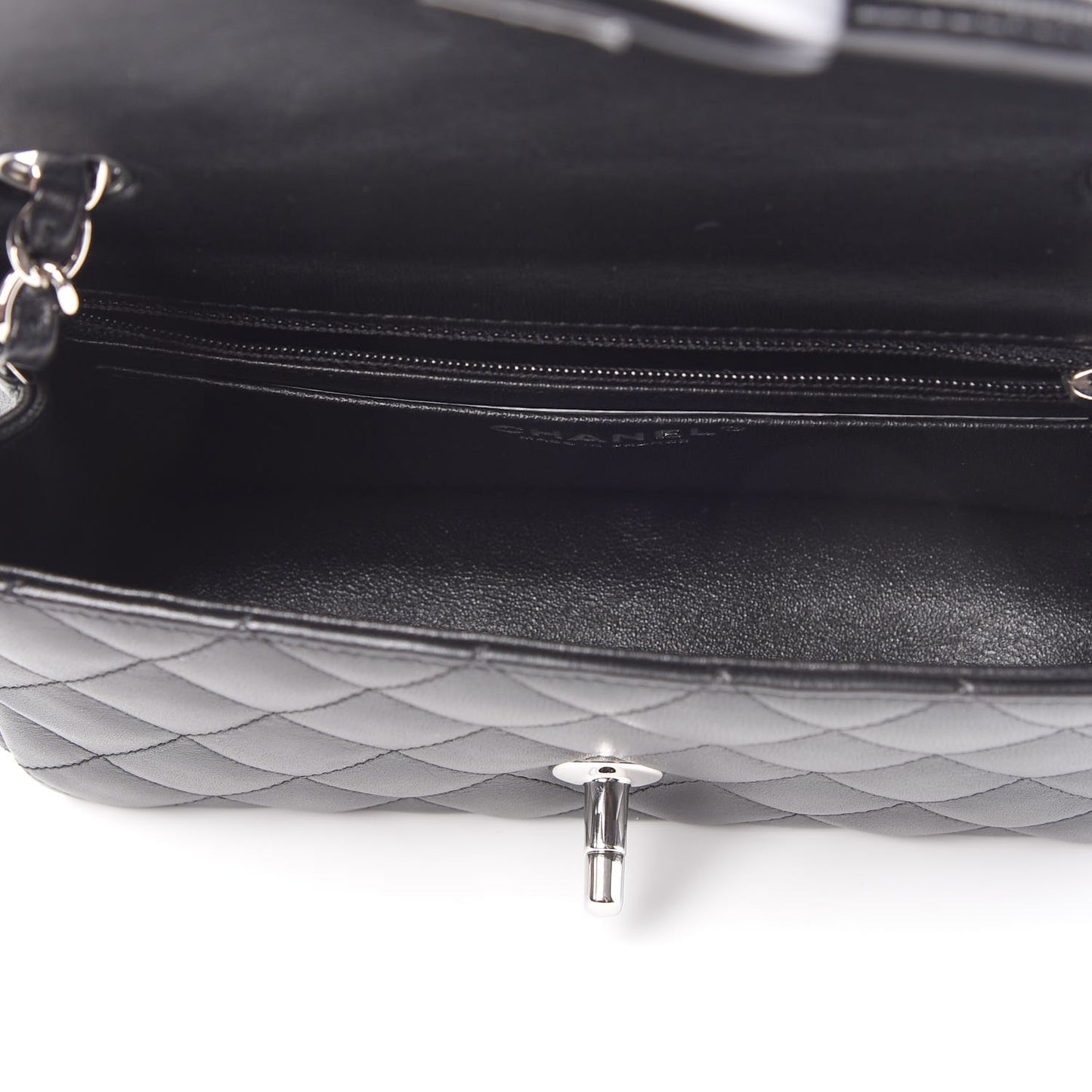 Lambskin Quilted Mini Rectangular Flap Black