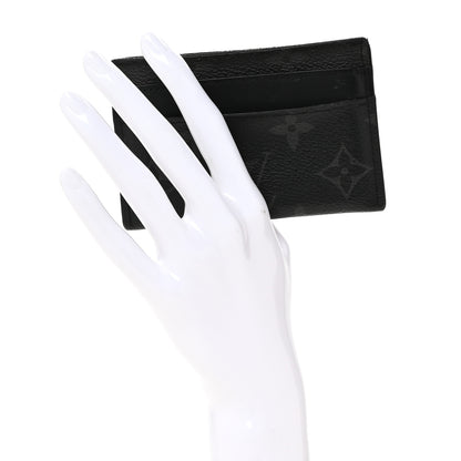 Louis Vuitton Monogram Eclipse Porte-Cartes Double Card Holder 2 of 10