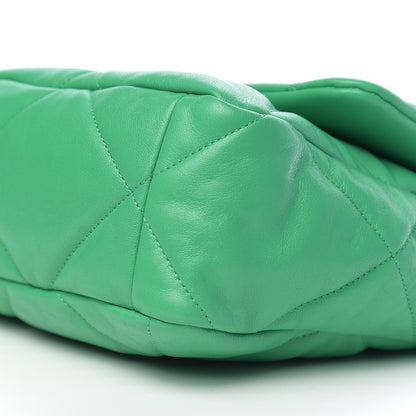 Chanel Goatskin Quilted Large 19 Flap Green 8 of 10