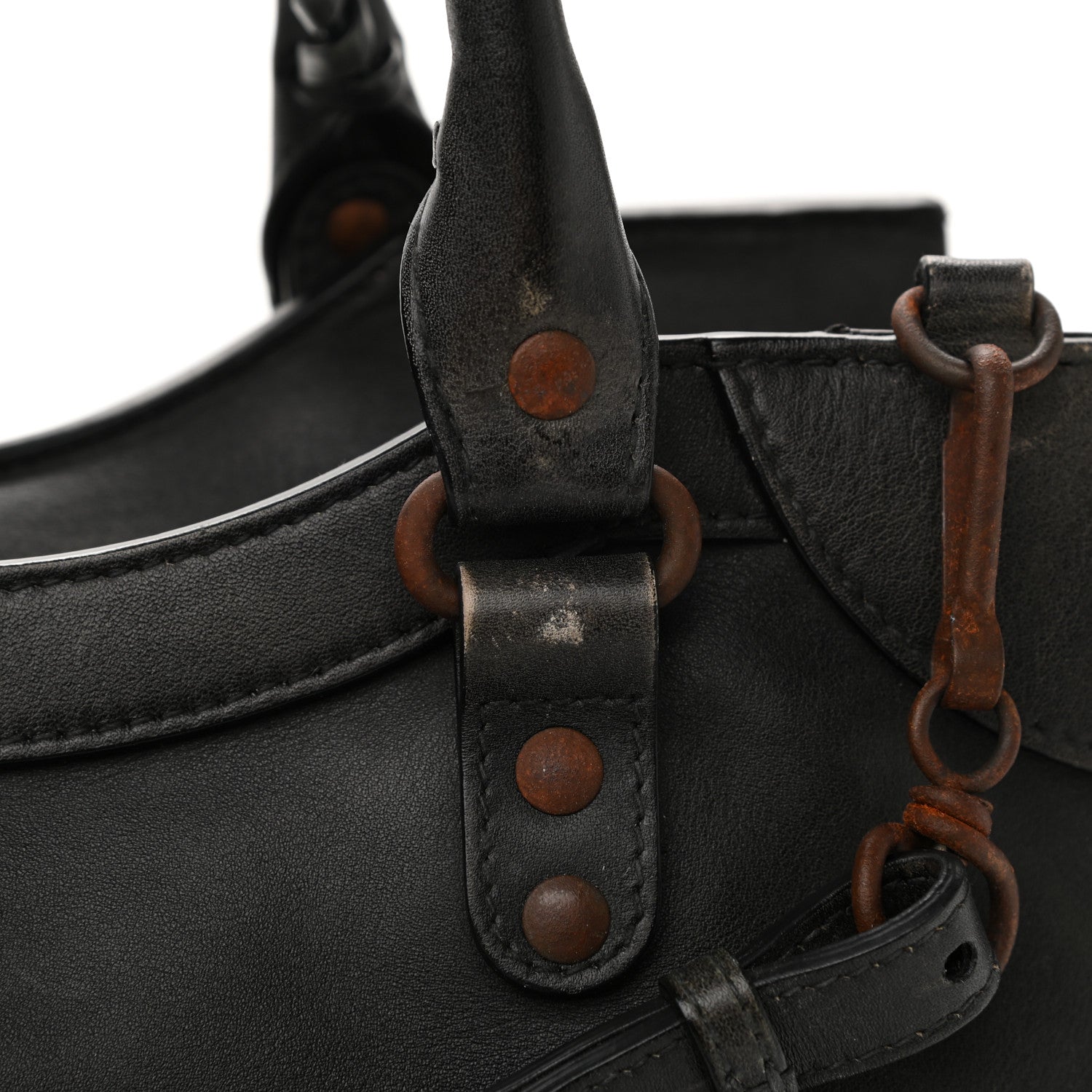 Balenciaga Used Calfskin Rust Hardware Neo Classic City Black 12 of 17