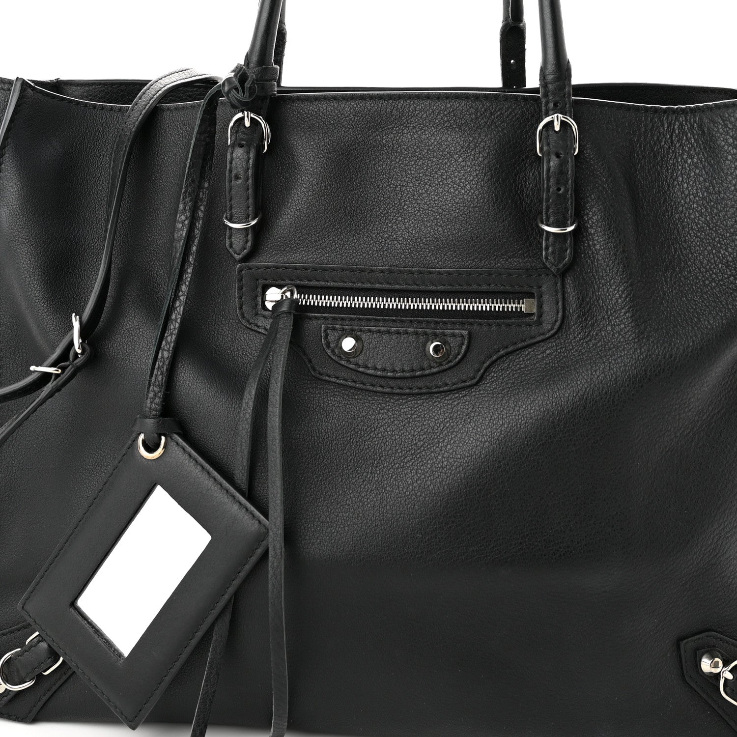 Balenciaga Veau Papier B4 Zip Around Tote Black 8 of 10