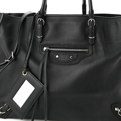 Balenciaga Veau Papier B4 Zip Around Tote Black 8 of 10