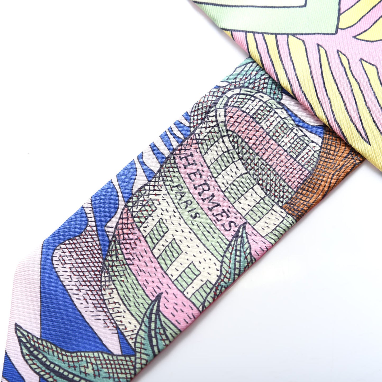 Silk La Dance Des Amazones Twilly Bleu Roy Vert Jaune