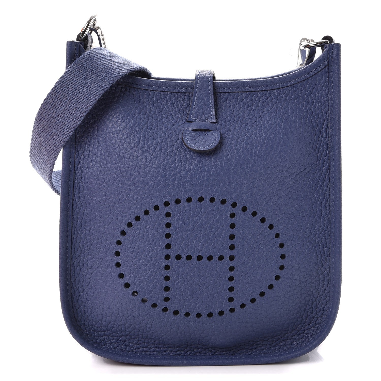 Hermes Taurillon Clemence Evelyne TPM Bleu Brighton 1 of 8