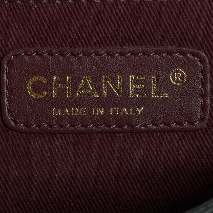 Chanel Suede Lambskin Glazed Calfskin Lady Vintage Chevron Flap Black Brown 5 of 9