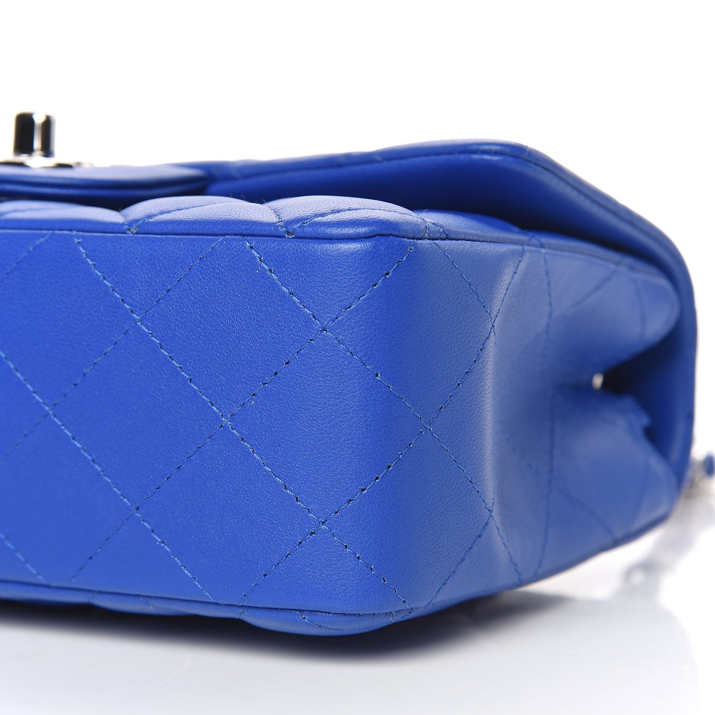 Lambskin Quilted Mini Rectangular Flap Royal Blue