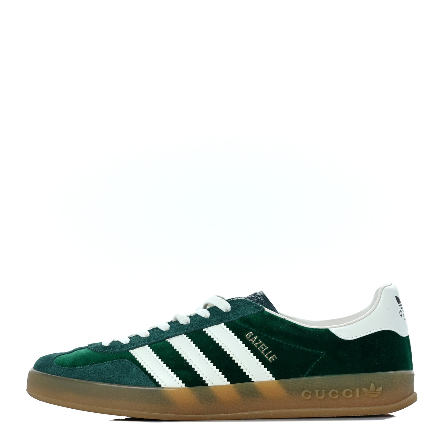 X ADIDAS Softy Velvet Suede Madeira Demetra Mens Gazelle Sneakers 10 Green Gemstone Velvet Green Off White