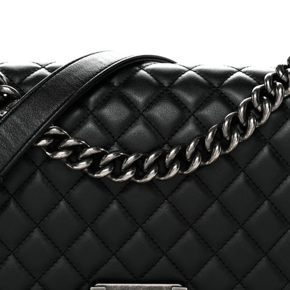 Chanel Lambskin Quilted Medium Boy Flap Black 8 of 11