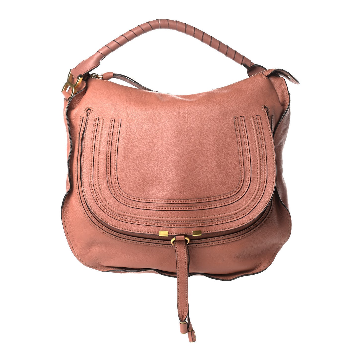 Calfskin Large Marcie Hobo Coral