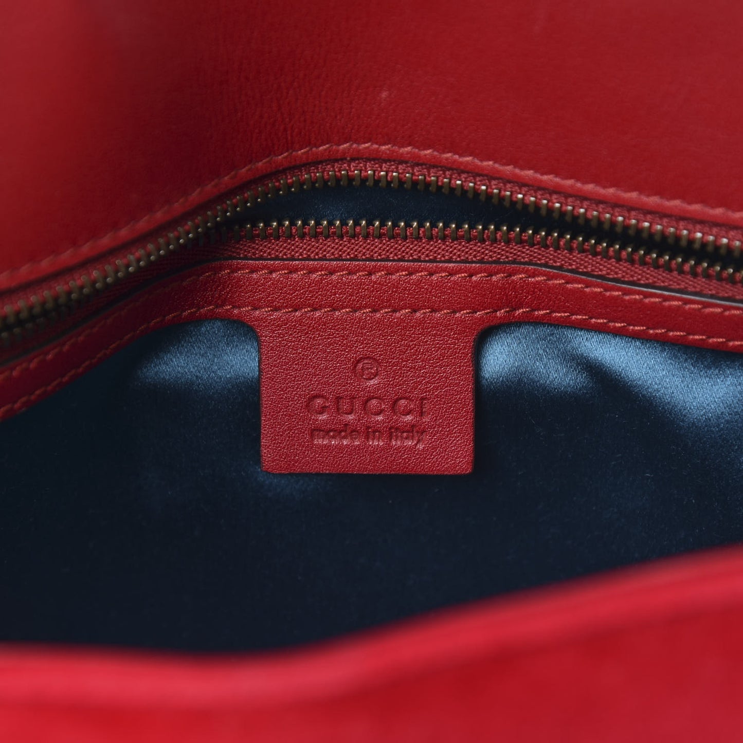 Velvet Matelasse Small GG Marmont Shoulder Bag Hibiscus Red