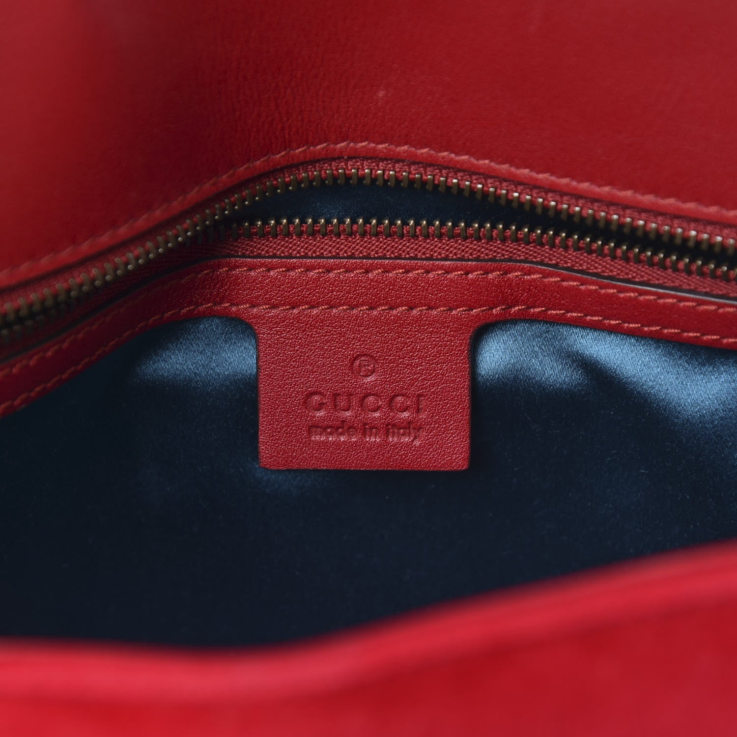 Gucci Velvet Matelasse Small GG Marmont Shoulder Bag Hibiscus Red 6 of 11