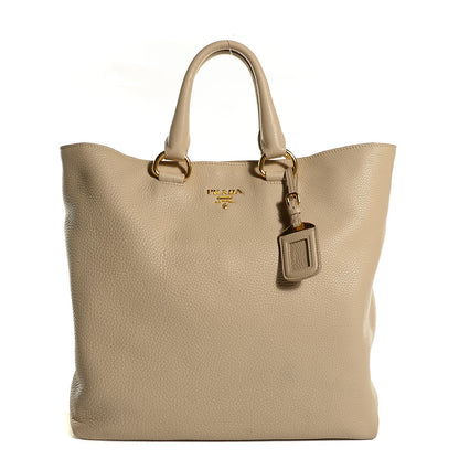 Prada Vitello Daino North South Tote Sabbia 1 of 10