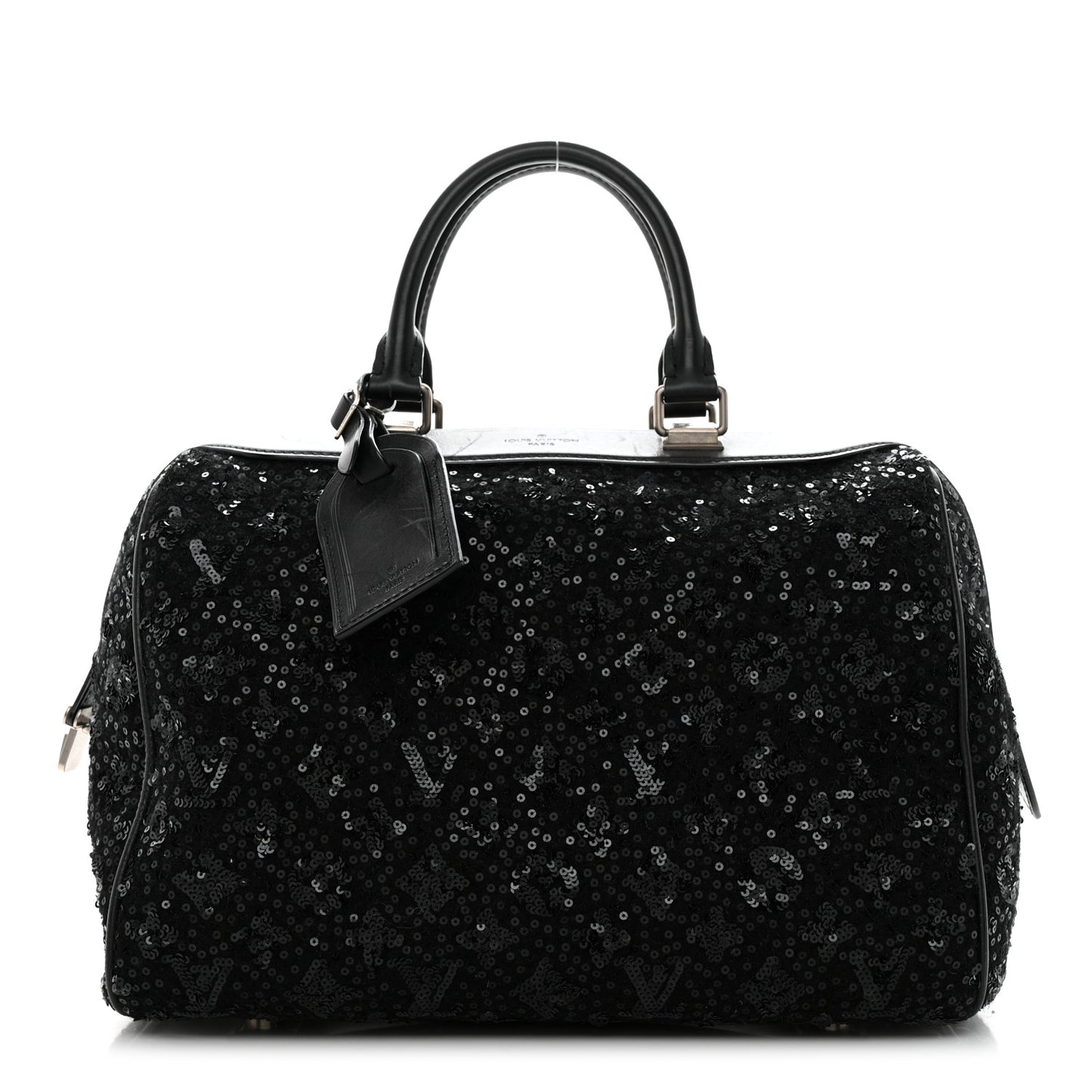 Sequin Monogram Sunshine Express Speedy Black