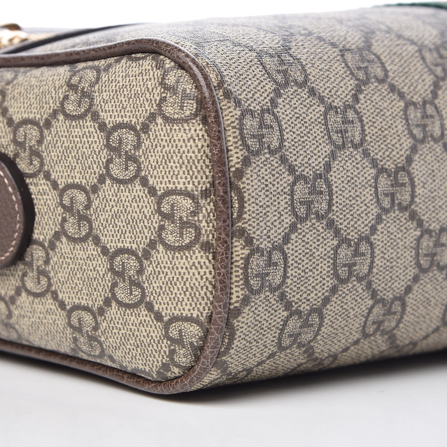 Gucci GG Supreme Monogram Web Small Ophidia Shoulder Bag Brown 8 of 9