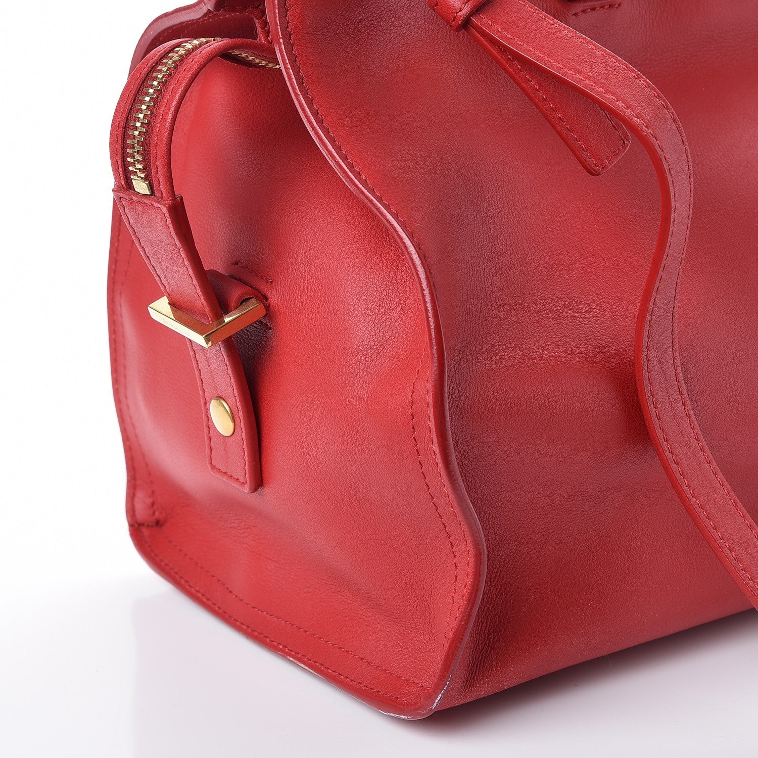 Saint Laurent Calfskin Small Classic Y Cabas Red 9 of 13