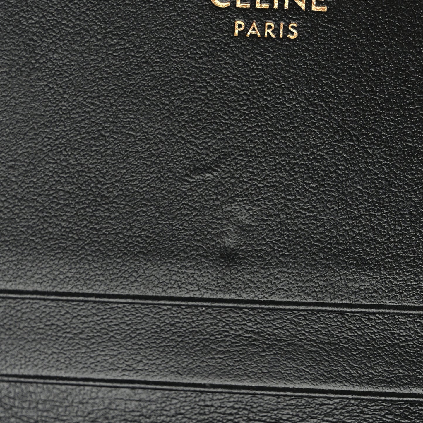 Calfskin Compact Triomphe Wallet With Coin Purse Black