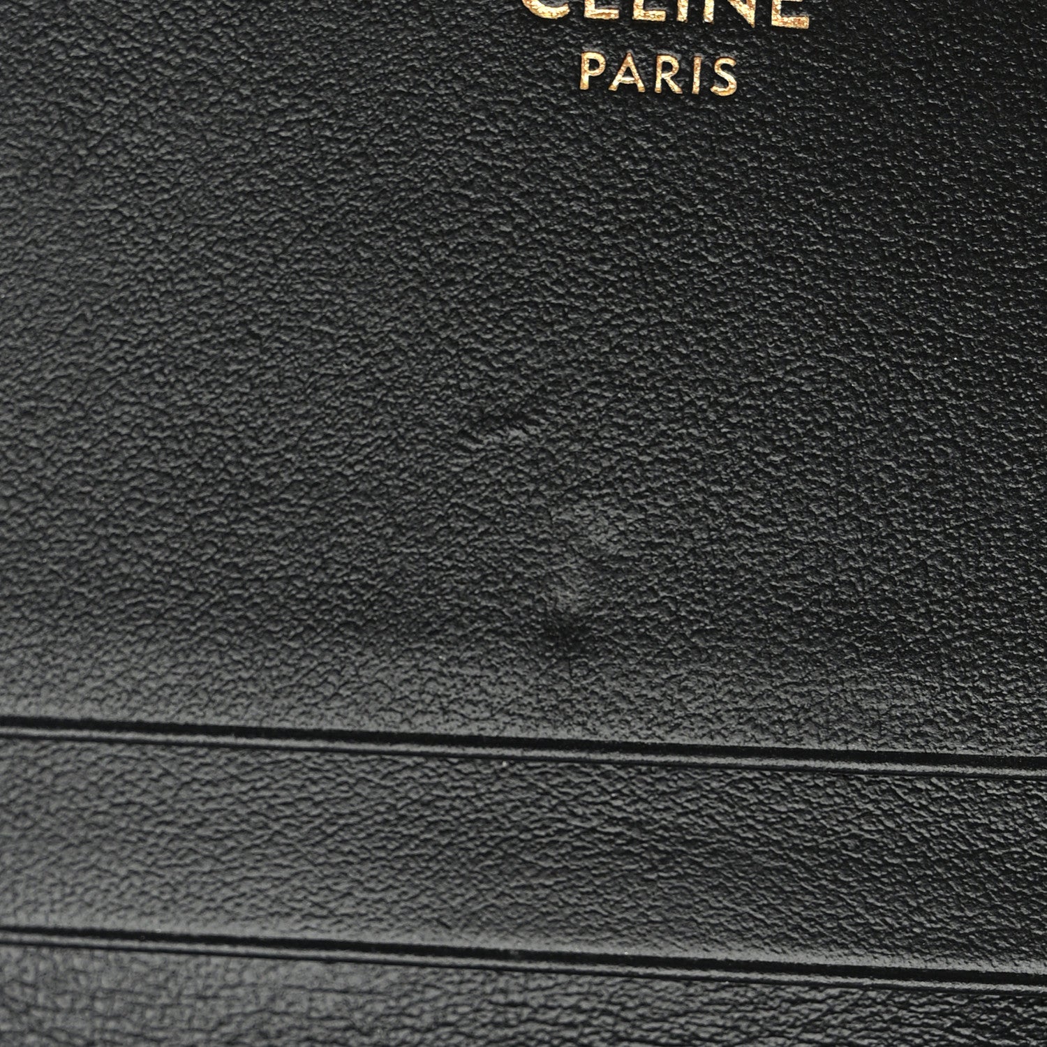 Celine Calfskin Compact Triomphe Wallet With Coin Purse Black 10 of 13