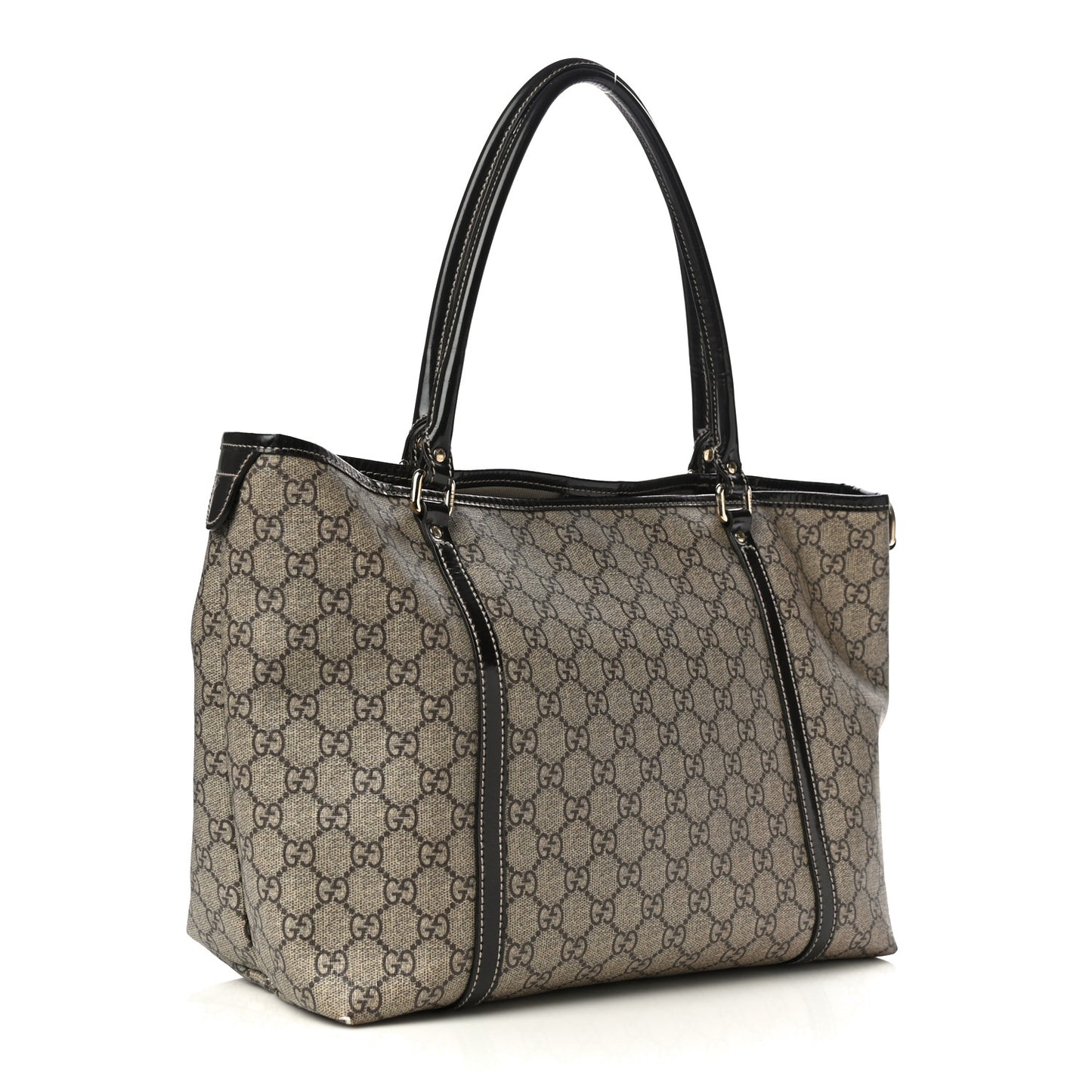 GG Plus Monogram Tattoo Heart Medium Joy Tote Dark Brown