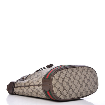 Gucci GG Supreme Monogram Web Ophidia Bucket Bag Brown 4 of 7