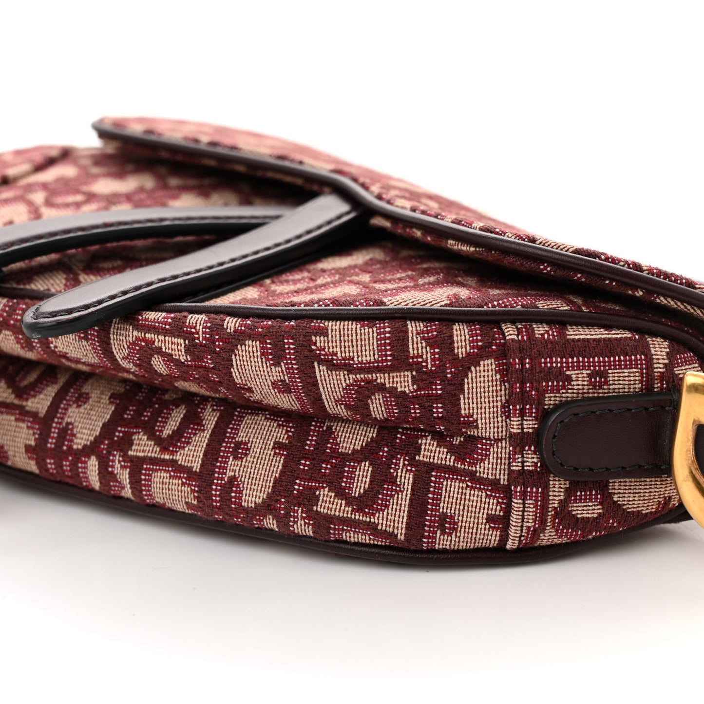 Oblique Mini Saddle Bag Burgundy