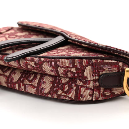 Christian Dior Oblique Mini Saddle Bag Burgundy 10 of 10