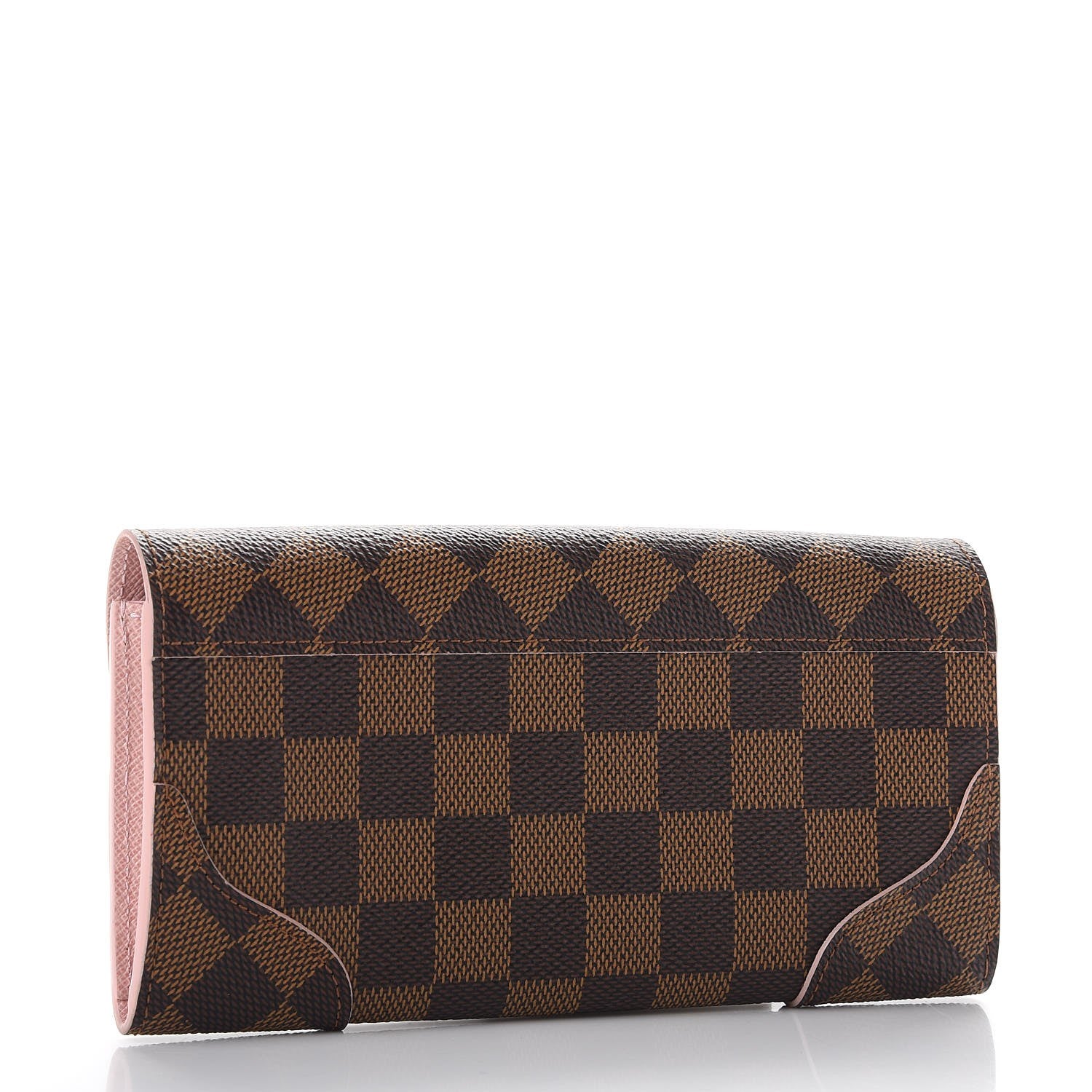 Louis Vuitton Damier Ebene Caissa Wallet Rose Ballerine 3 of 8