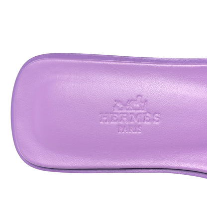 Hermes Ostrich Oran Sandals 36 Violet 7 of 11