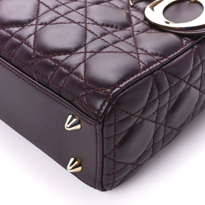 Christian Dior Lambskin Cannage Small Lucky Badges My Lady Dior Plum 11 of 12