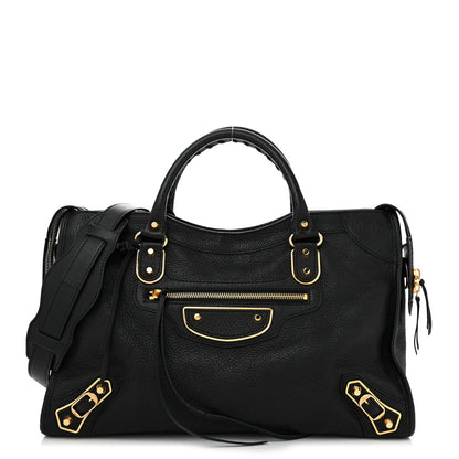 Balenciaga Chevre Gold Metallic Edge Hardware City Black 1 of 10