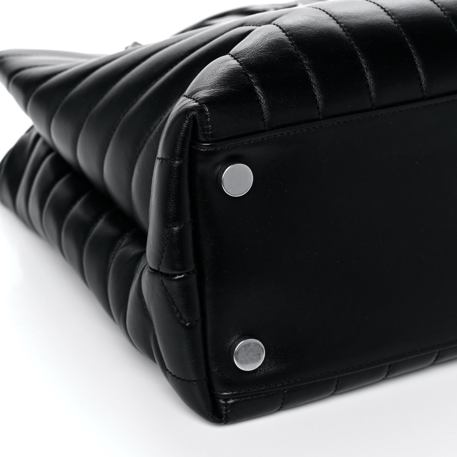 Saint Laurent Calfskin Y Quilted Monogram Large Loulou Shopper Black 10 of 13