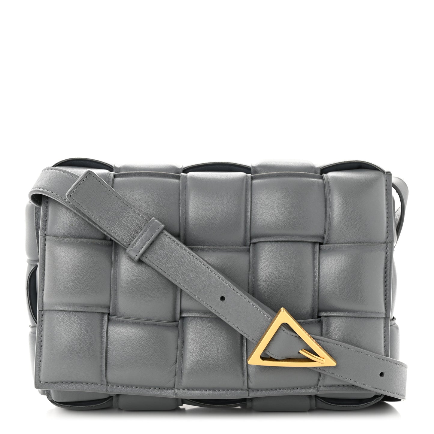 Nappa Maxi Intreccio Padded Cassette Crossbody Bag Thunder