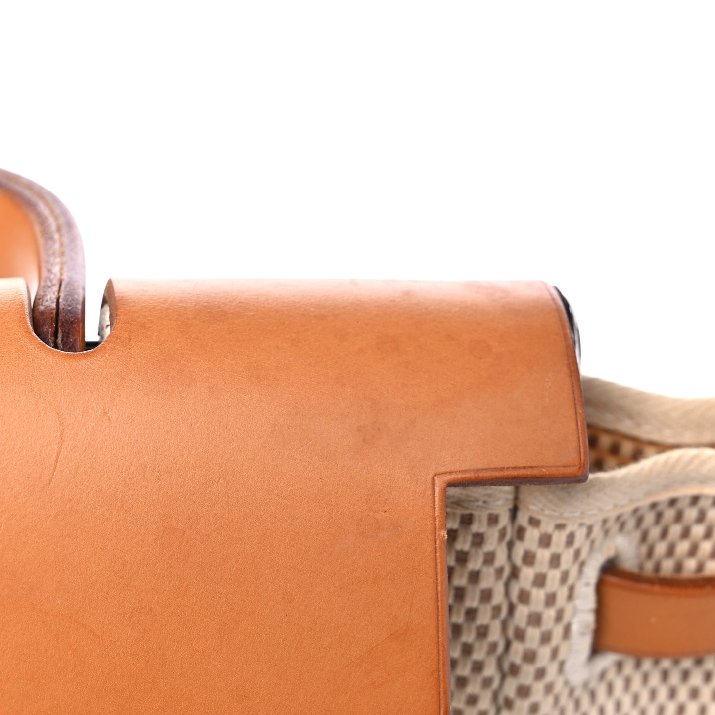 Toile Vache Calfskin Herbag 30 PM Black Natural