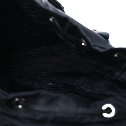 Prada Nylon New Vela Studded Backpack Black Verde 5 of 13