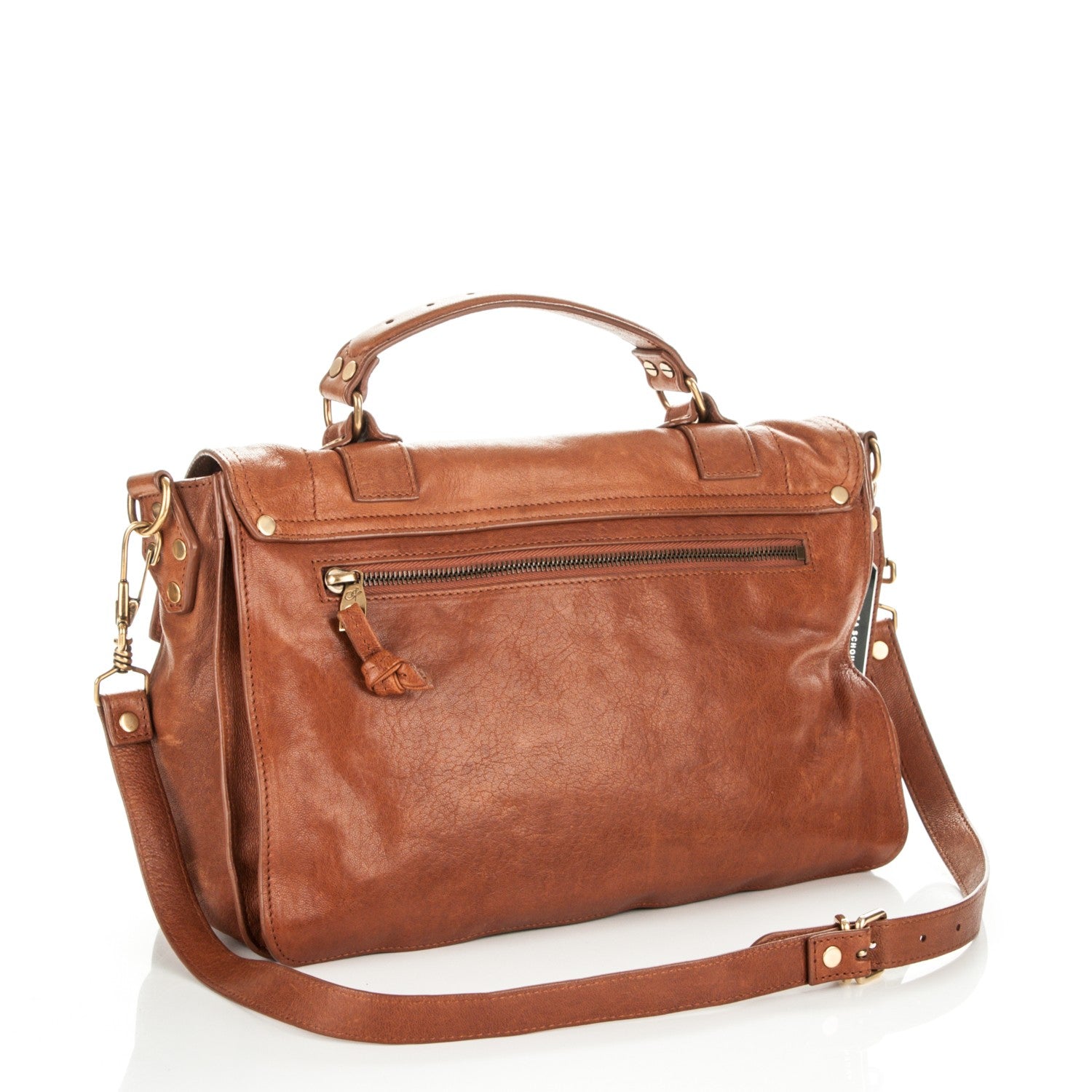 Proenza Schouler Lambskin Medium PS1 Satchel Saddle 3 of 6