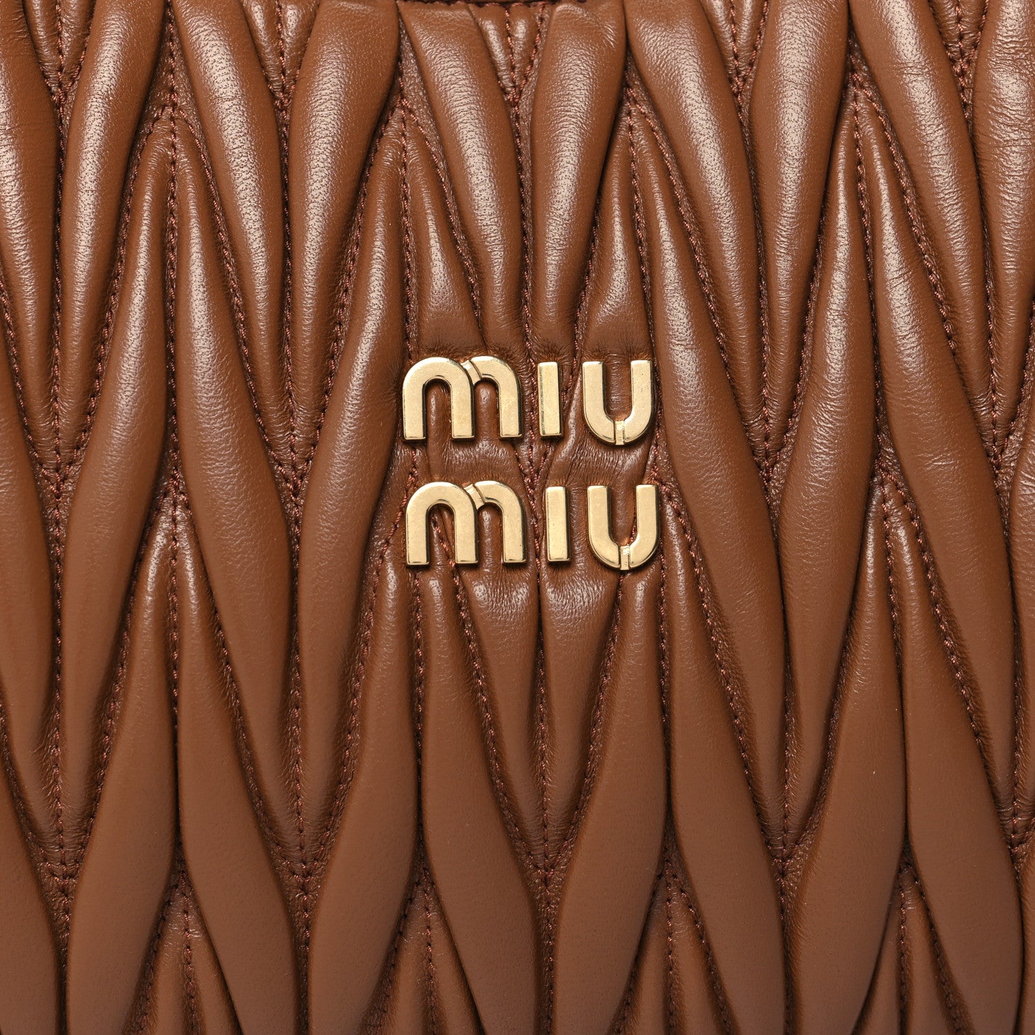 Miu Miu Nappa Matelasse Wander Large Hobo Cognac 7 of 9