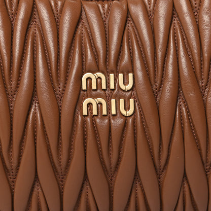 Miu Miu Nappa Matelasse Wander Large Hobo Cognac 7 of 9