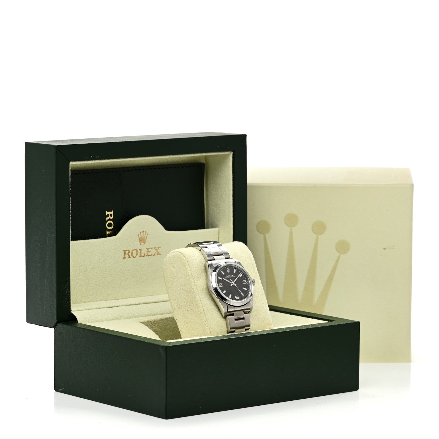 Rolex Stainless Steel 31mm Oyster Perpetual Watch Black 77080 5 of 5