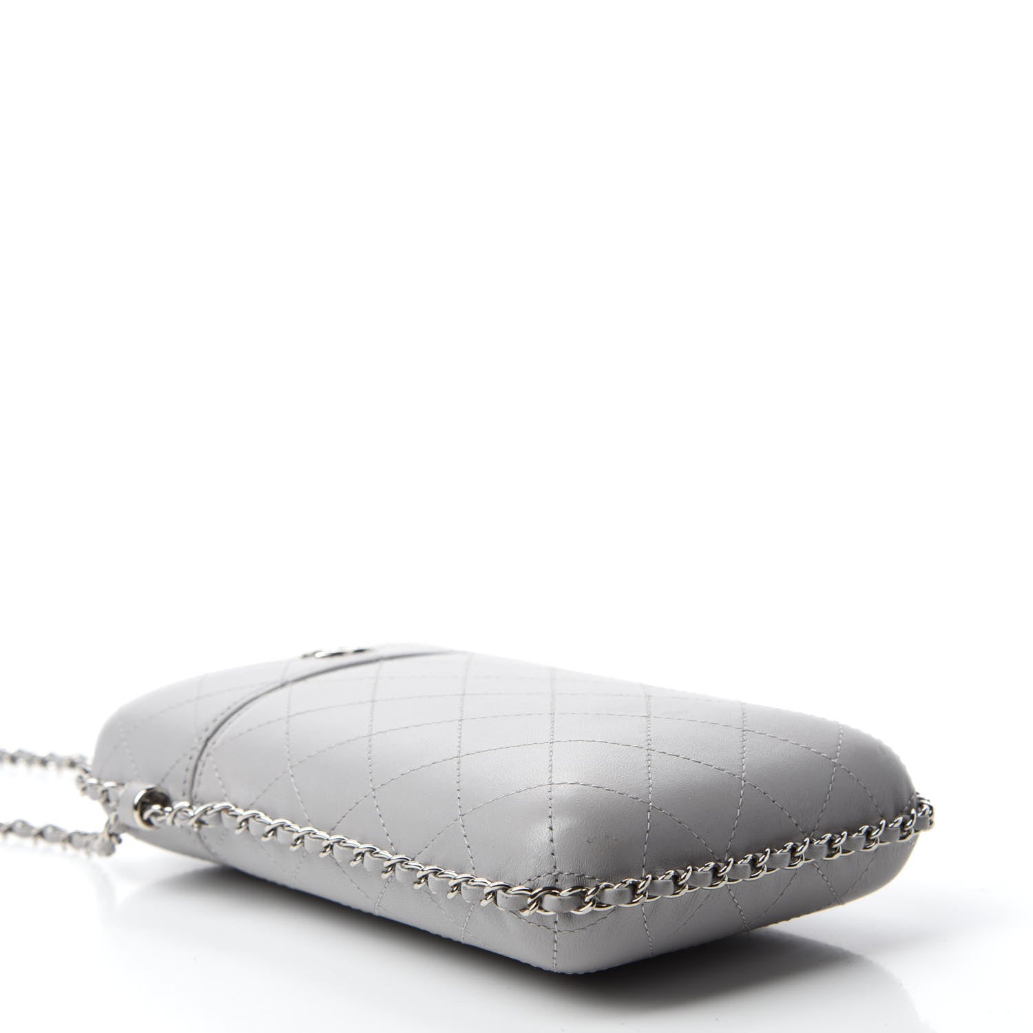 Chanel Lambskin Quilted Chain Around Phone Holder Grey 4 of 11