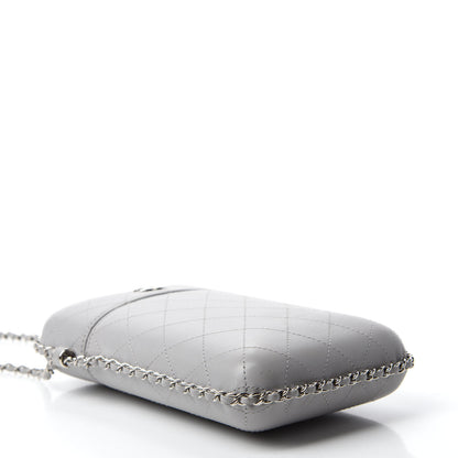 Chanel Lambskin Quilted Chain Around Phone Holder Grey 4 of 11