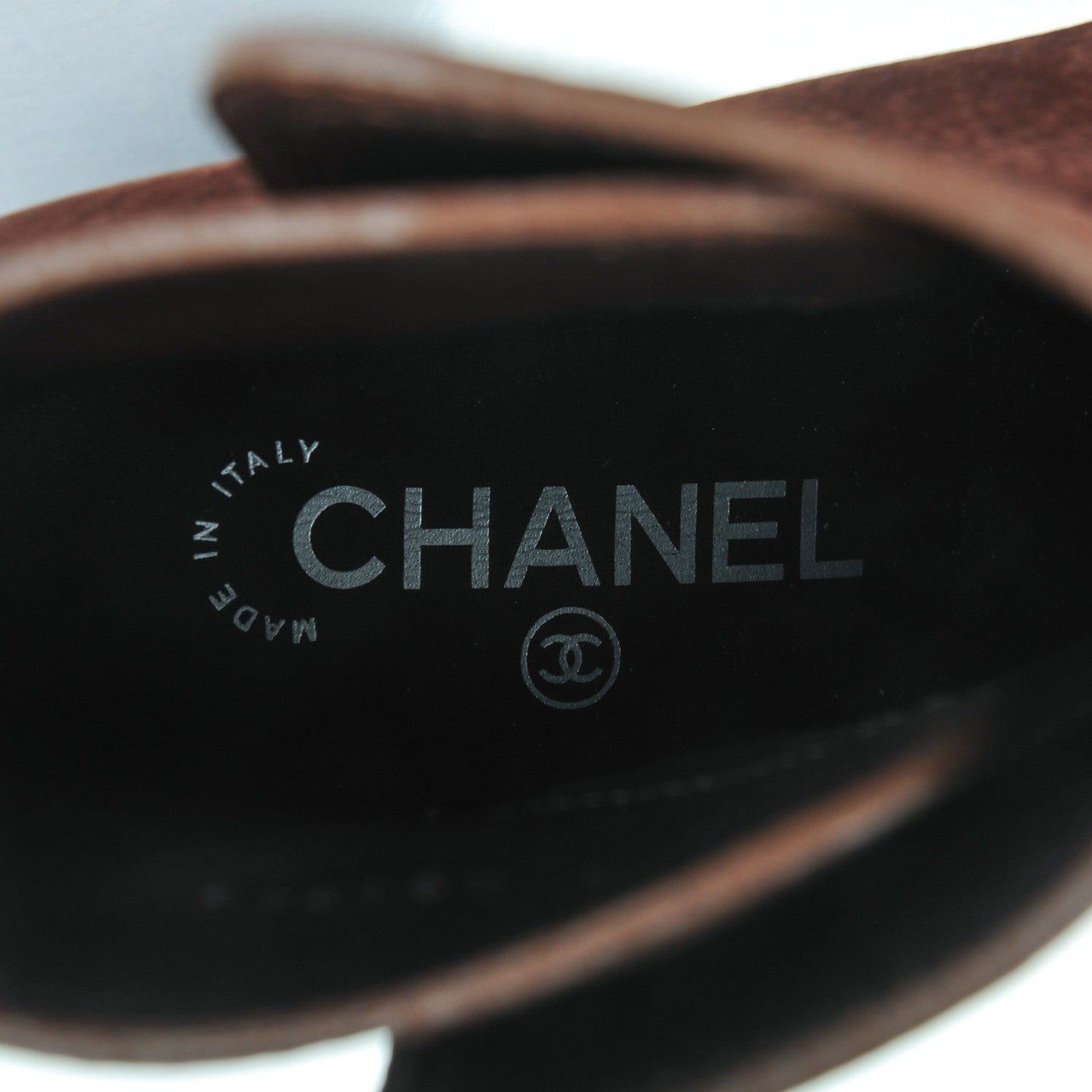 Chanel Suede Calfskin Short Boots 37 Brown 8 of 8