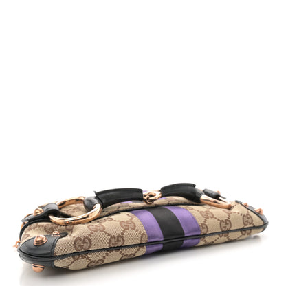 Gucci Tom Ford Monogram Horsebit Web Clutch Purple 4 of 13