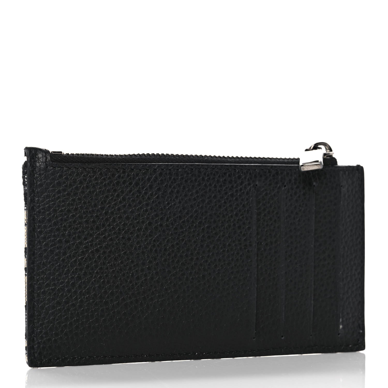 Christian Dior X KENNY SCHARF Oblique Canvas Embroidered Zip Card Holder Charcoal 3 of 10