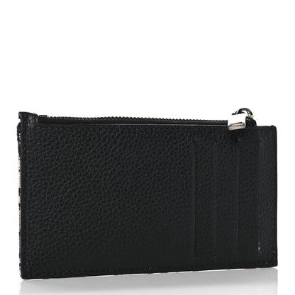 Christian Dior X KENNY SCHARF Oblique Canvas Embroidered Zip Card Holder Charcoal 3 of 10