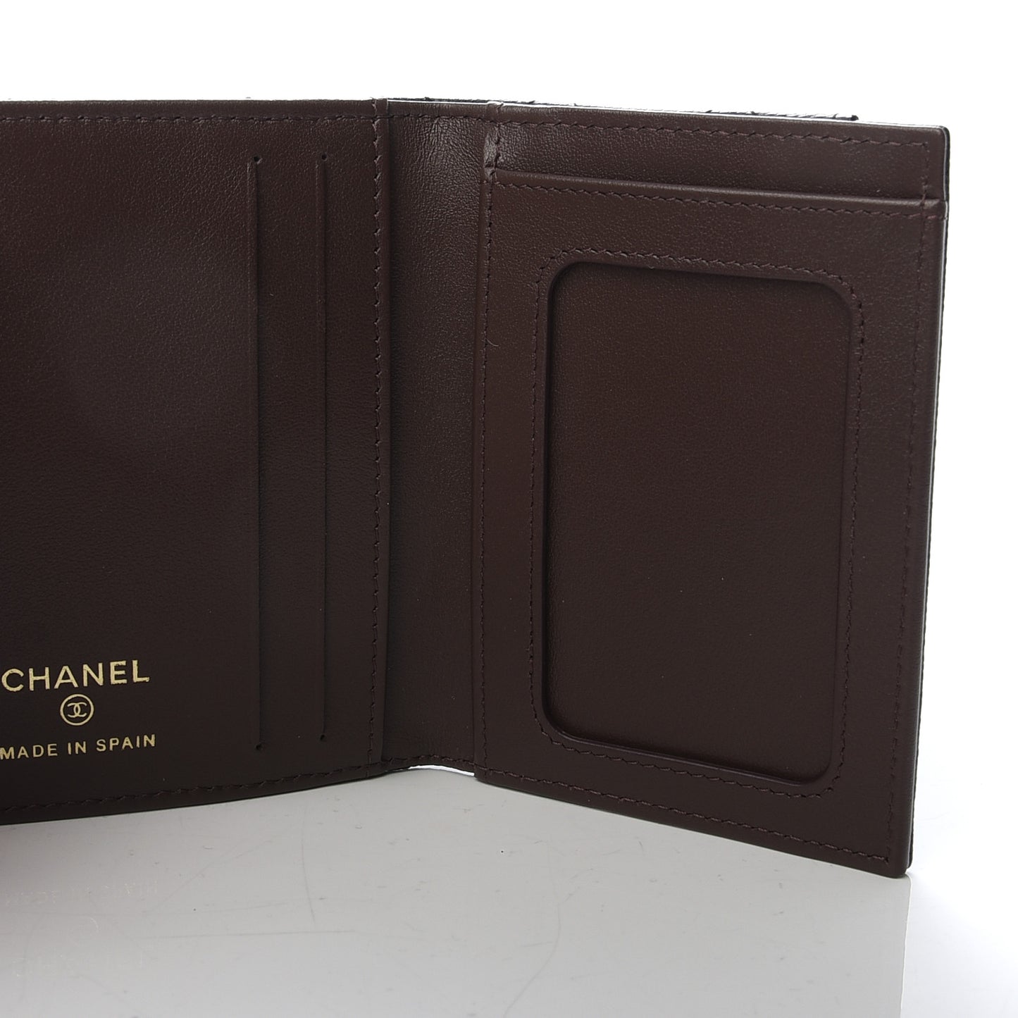 Caviar Quilted Card Holder Wallet Black