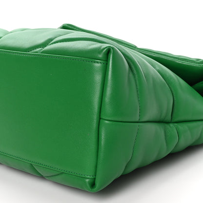 Saint Laurent Lambskin Quilted Medium Loulou Puffer Monogram Chain Satchel New Vert Praire 10 of 10